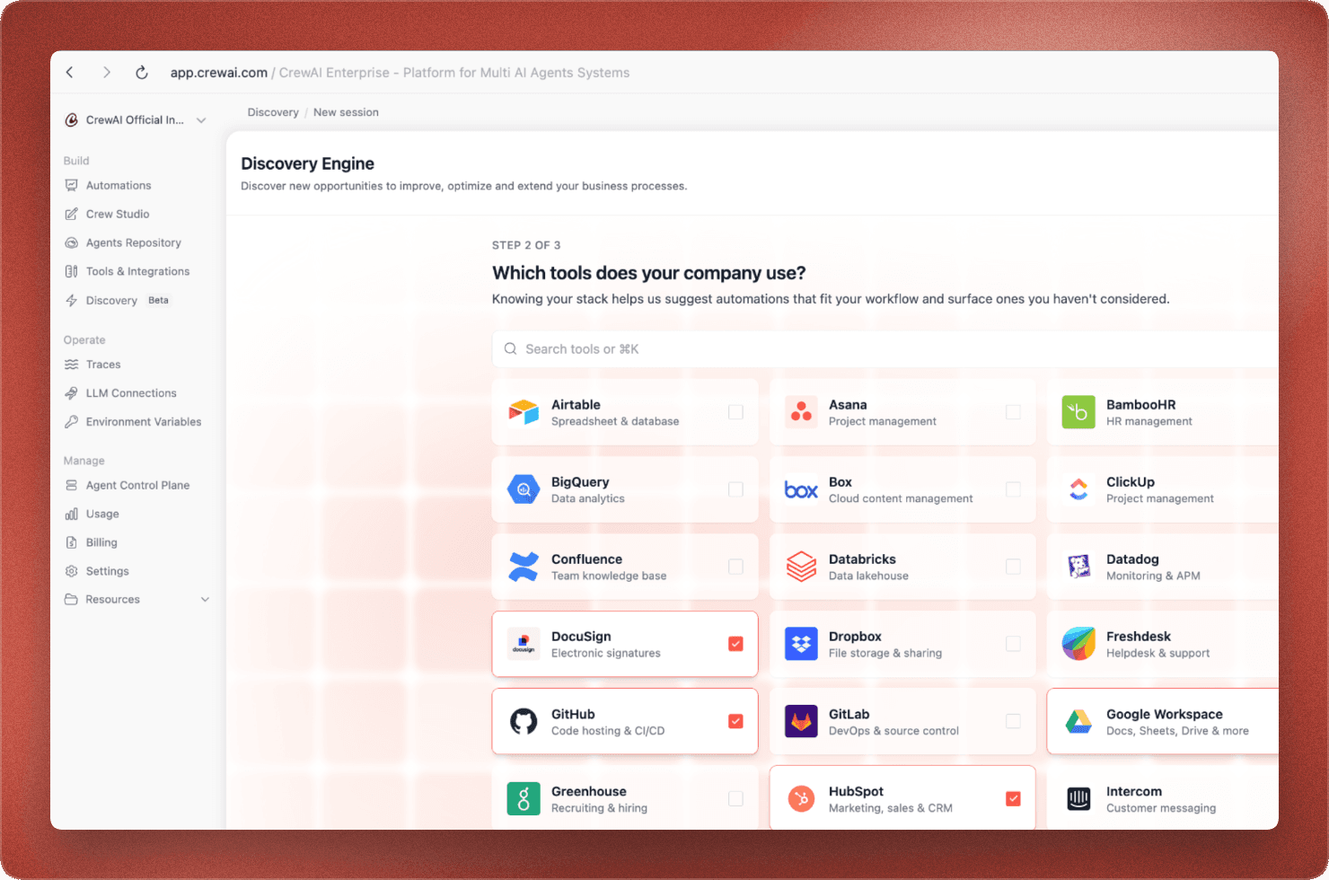 Discovery screenshot